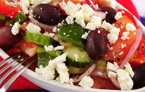 Chopped Greek Salad with Oregano White Balsamic