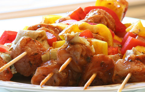 Citrus-Marinated Chicken Artichoke Skewers