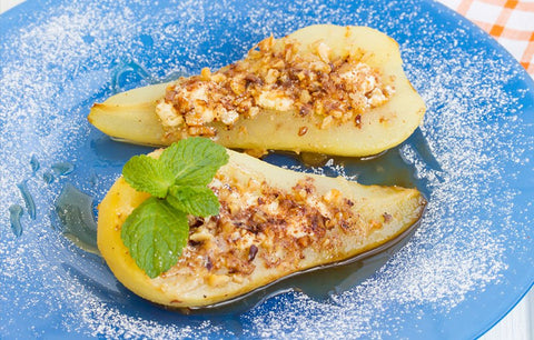 Honey Ginger Roasted Pears