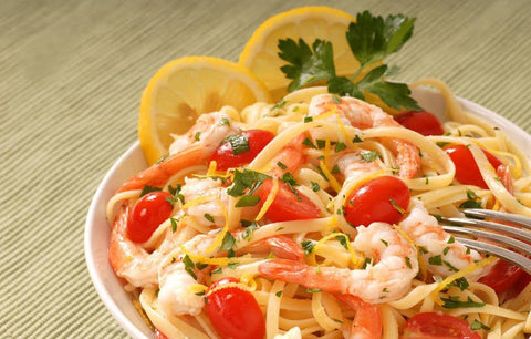 Lemon Shrimp and Tomato Spaghetti