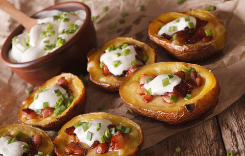 Loaded Baked Potato with Oregano Garlic Filling