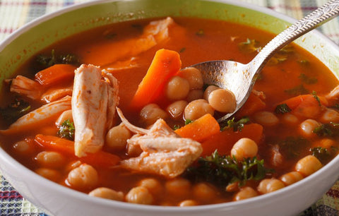 Moroccan Chicken and Chickpea Soup
