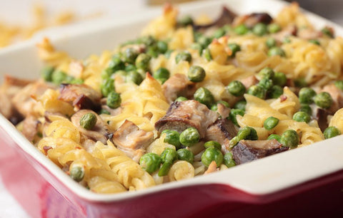Mushroom Alfredo Fusilli Bake