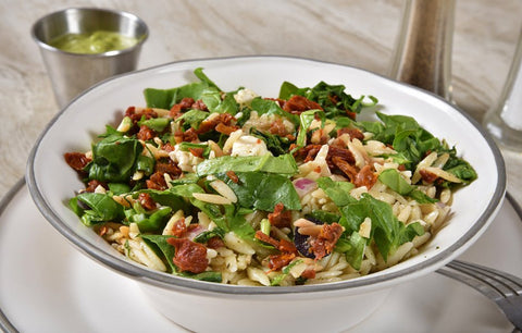 Orzo Spinach Feta Salad