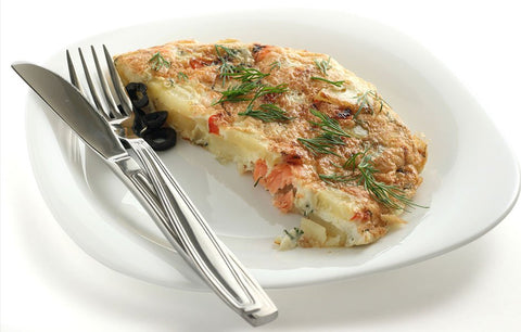 Potato Frittata with Smoked Salmon