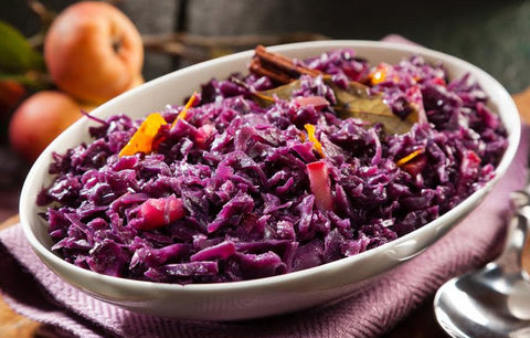 Braised Blackberry Ginger Cabbage