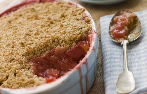 Raspberry Rhubarb Crumble