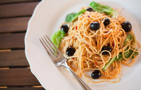 Roasted Cherry Tomato and Basil Spaghetti