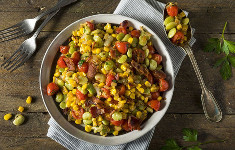 Succotash with Lima Beans & Bacon