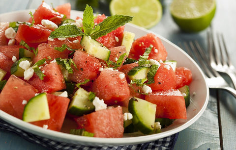 Watermelon Cucumber Salad