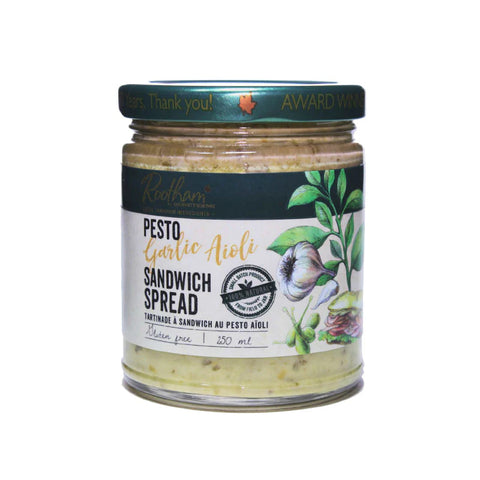 Rootham Gourmet: Pesto Garlic Aioli Sandwich Spread